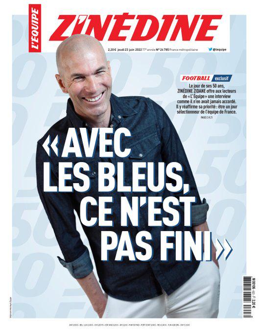 Zidane habló de todo en su entrevista con el diario L’Equipe de Francia.