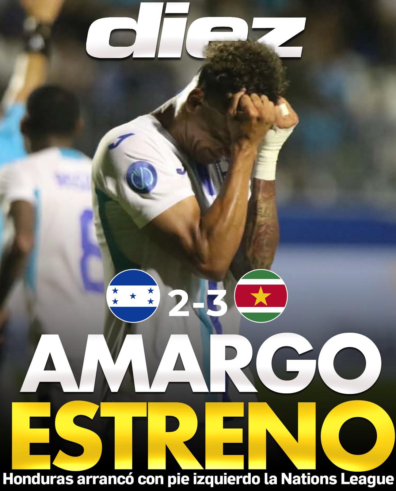 Honduras debuta con pie izquierdo en Nations League