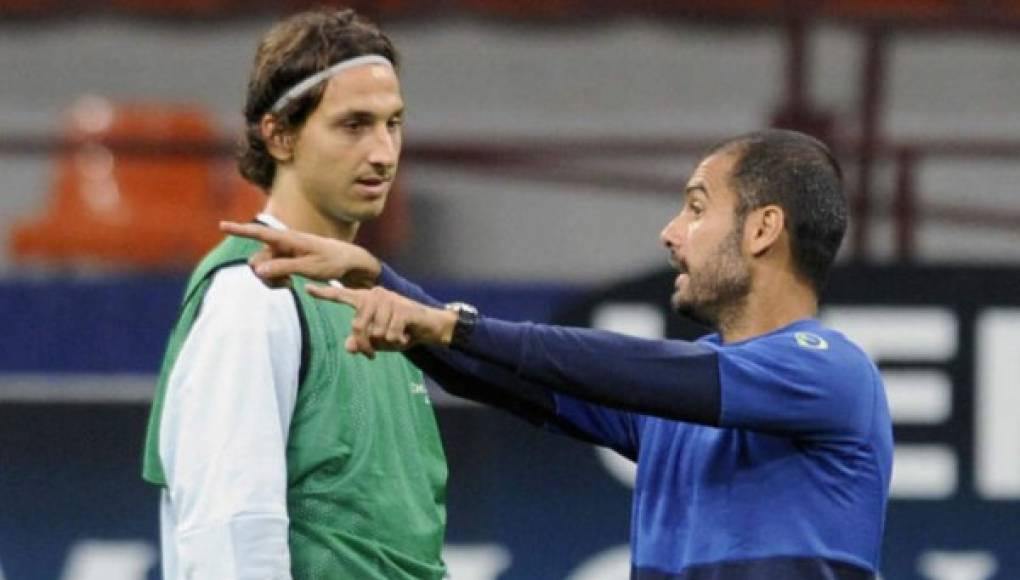 Ibrahimovic spent only two seasons at Barcelona and was managed by Pep Guardiola.