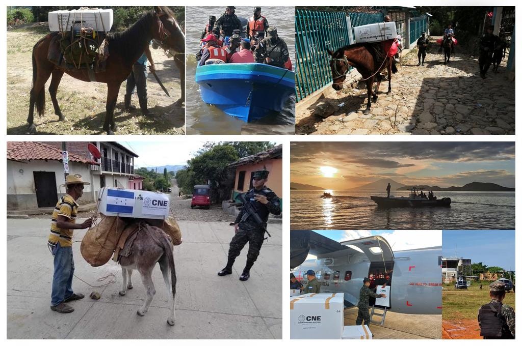 ¡En barco, avión y en burro! Así se trasladaron las maletas electorales a los lugares más recónditos de Honduras