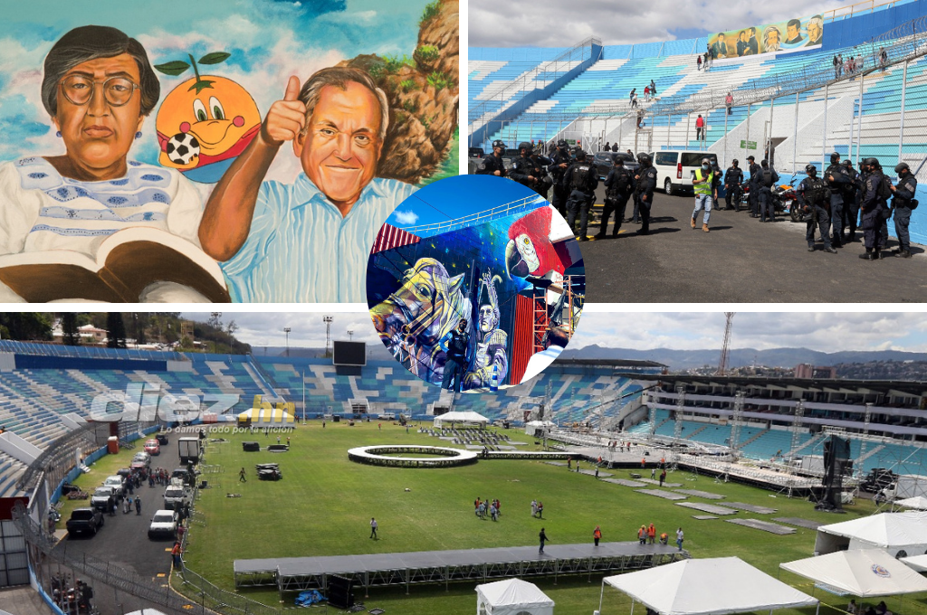 Chelato Uclés vive: Así luce el estadio Nacional previo a la toma de posesión presidencial de Xiomara Castro; la cancha quedará más destrozada