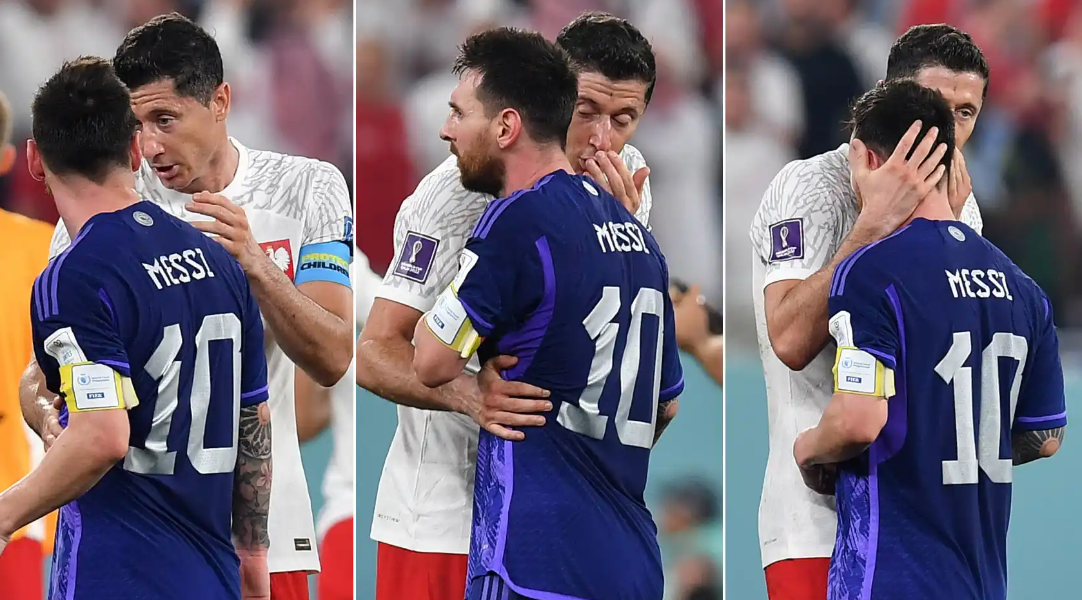 Messi y Lewandowski tuvieron un tenso cruce en el Polonia-Argentina del 2022.