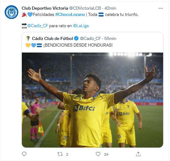 ¡Se rinden ante el Choco Lozano! La reacción de los medios y afición al gol del hondureño que salvó al Cádiz: “A sus pies”