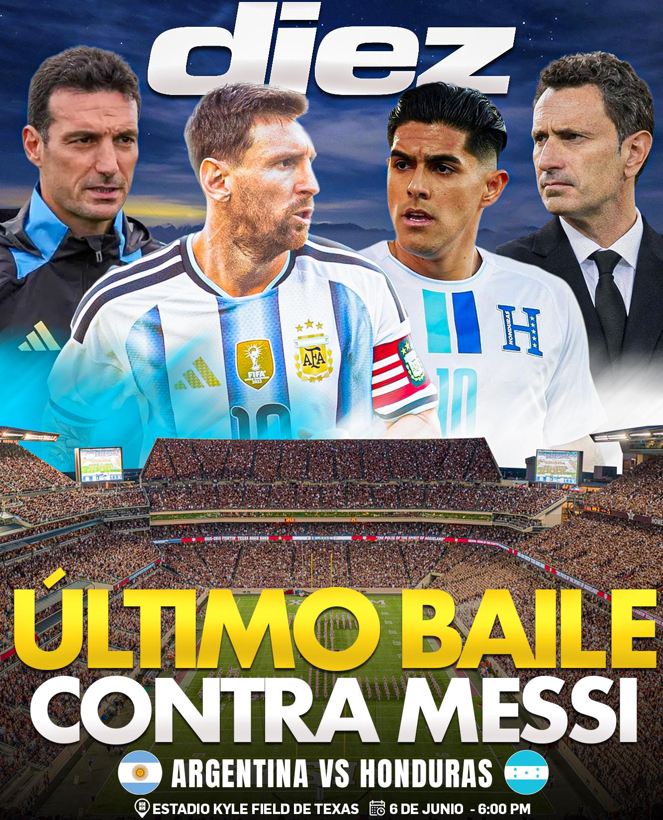 ¡Último baile contra Messi! Honduras ante Argentina en Texas