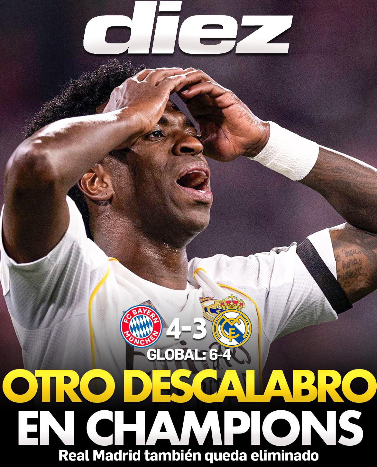 Otro descalabro en Champions; Bayern echó al Real Madrid